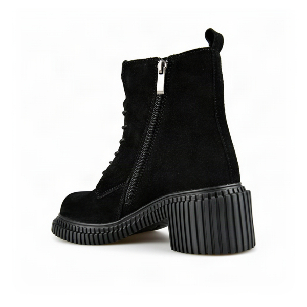 lady's boots genuin leather black 0163070