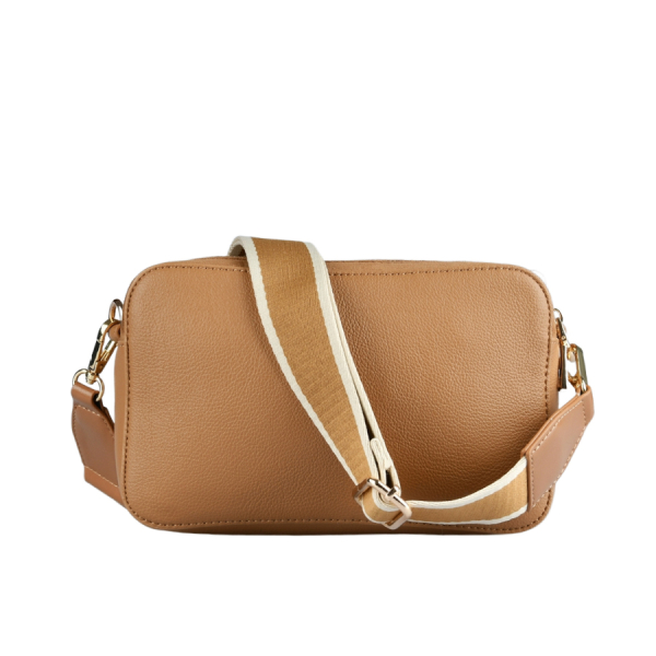 lady's bag synthetic leather/textile brown 0163520