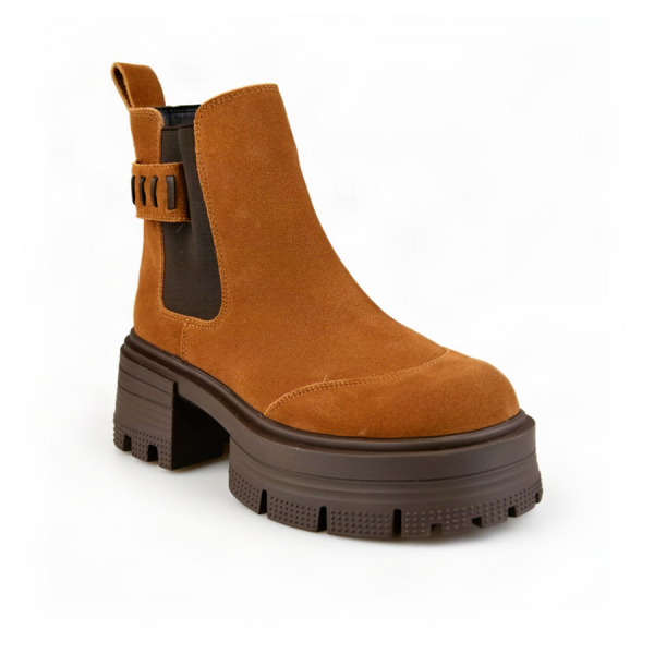 lady's boots genuin leather brown 0162875