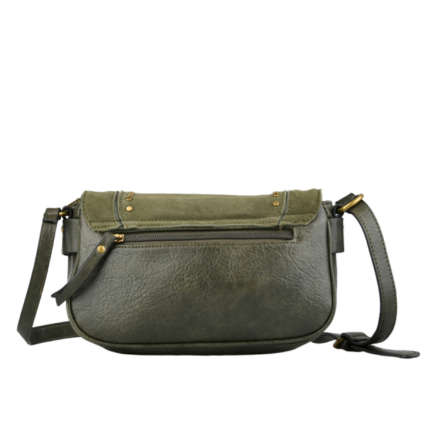 lady's bag genuine leather/eco leather green 0163112