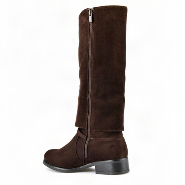 lady's high boots textile brown 0163216