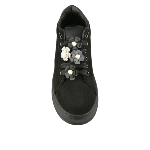 lady's sneakers textile/eco leather black 0162696