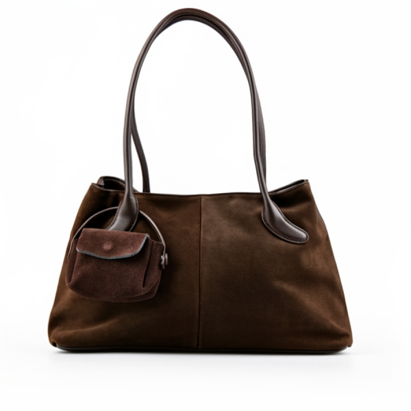 lady's bag genuine leather/eco leather brown 0163118