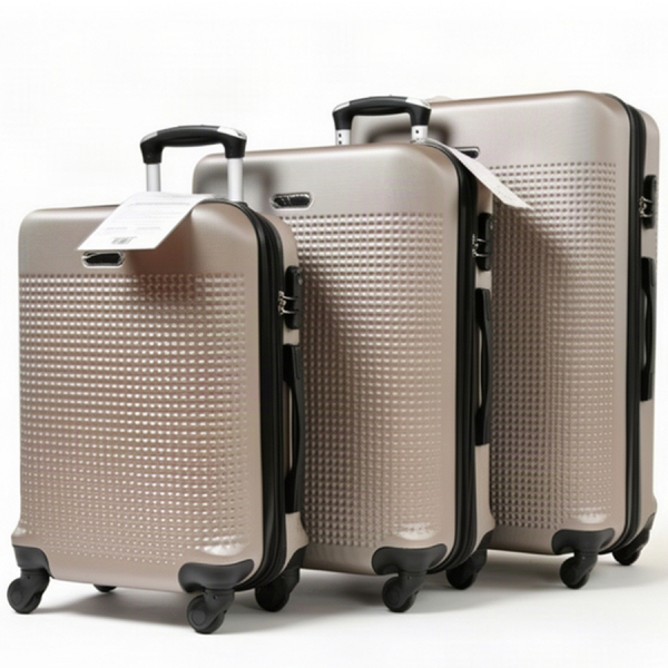 small suitcase ABS plastic  beige 0163696