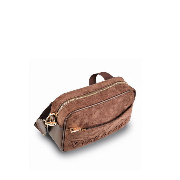 lady's bag textile/eco leather brown 0163101