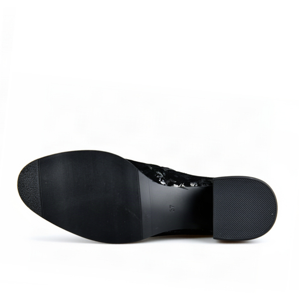lady's boots genuin leather black 0162105