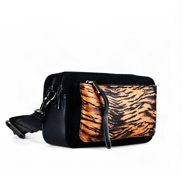 lady's bag synthetic leather/textile black