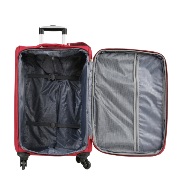 medium suitcase textile red 0163733