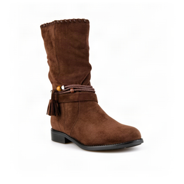 lady's boots textile brown 0162783