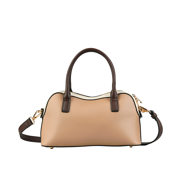 lady's bag synthetic leather dark beige 0162383