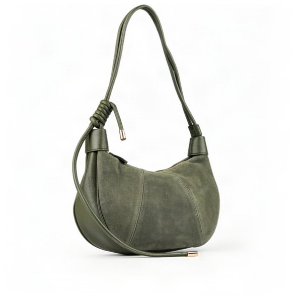 lady's bag genuine leather/eco leather green