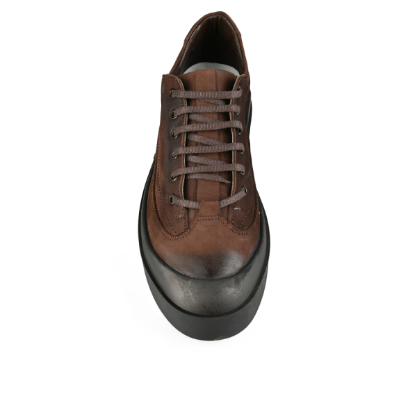men's shoes genuin leather dark brown 0164047