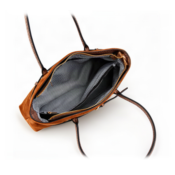 lady's bag textile/eco leather brown 0162368