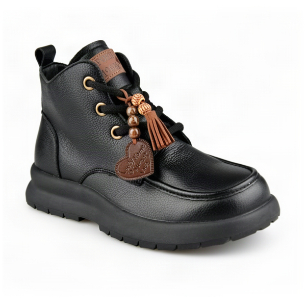 lady's boots genuin leather black 0162856