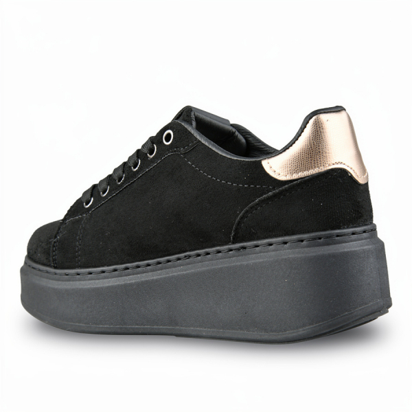 lady's sneakers textile/eco leather black 0162714