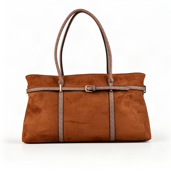 lady's bag textile/eco leather brown 0162368