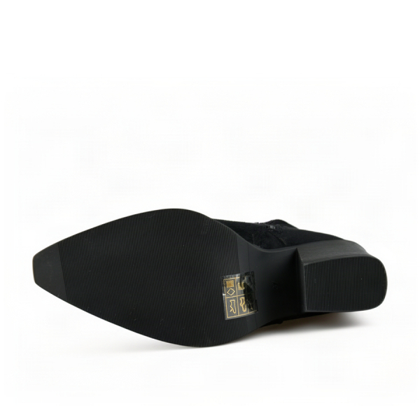 lady's boots textile/synthetic leather black 0162448