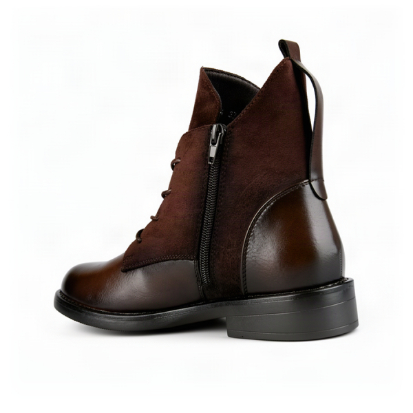lady's boots textile/synthetic leather brown 0162907