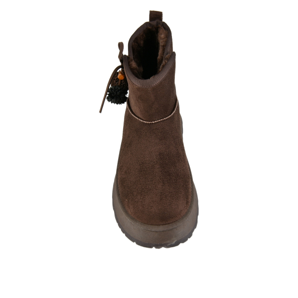 lady's boots textile brown 0163237