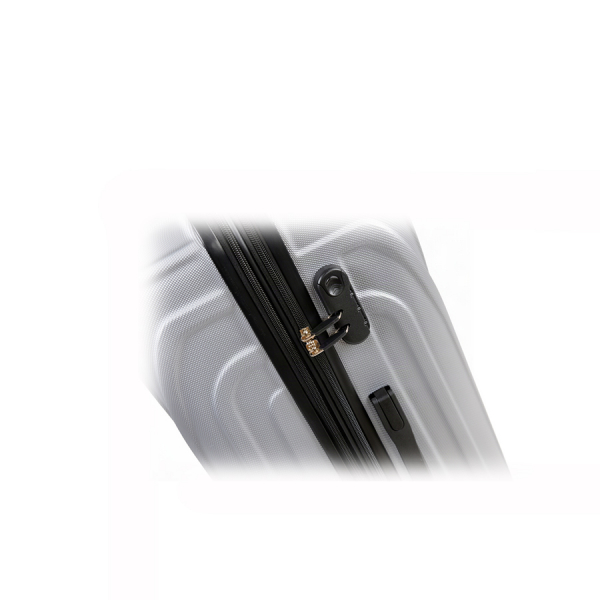 small suitcase ABS plastic silver 0163669