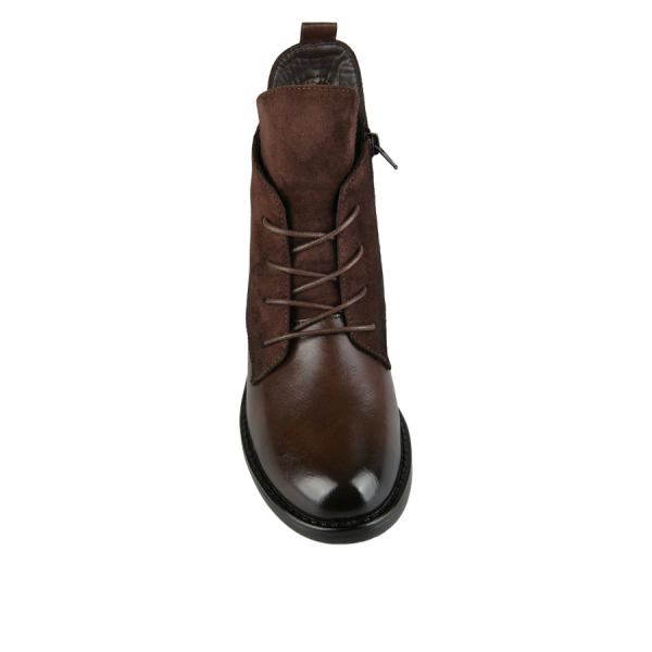 lady's boots textile/synthetic leather brown 0162907
