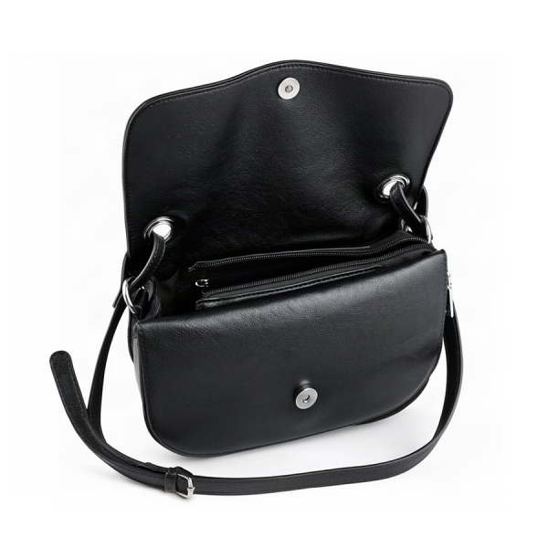 lady's bag genuine leather/eco leather black 0163137