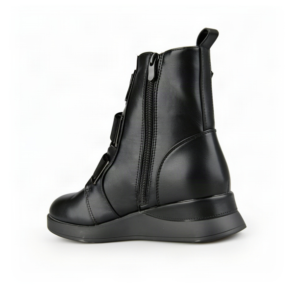 γυναικεία μποτάκια οικολογικό δέρμα μαύρο 0162466