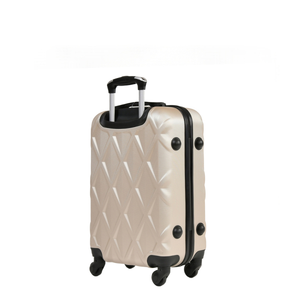 small suitcase ABS plastic  beige 0163654