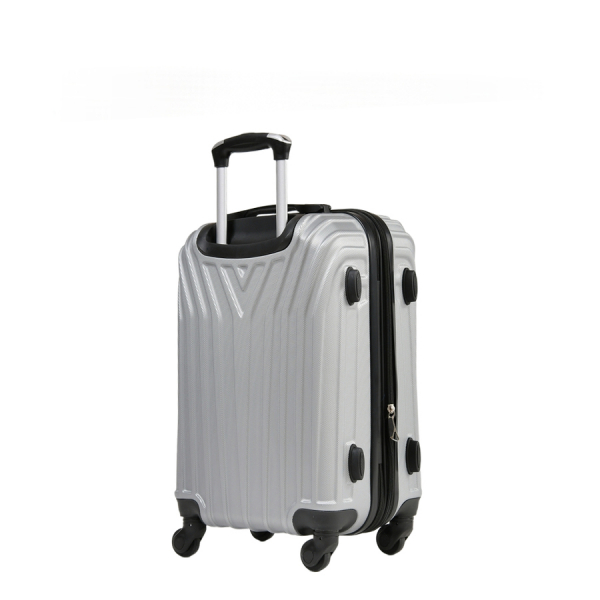 small suitcase ABS plastic silver 0163669