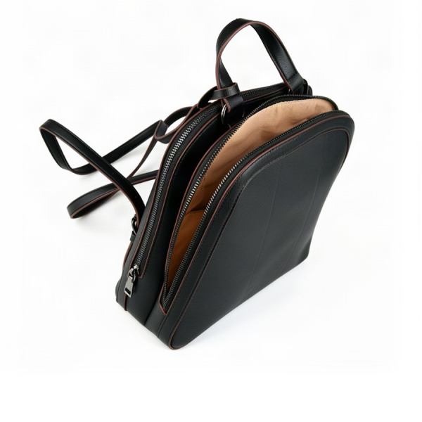γυναικεία σακίδιο πλάτης οικολογικό δέρμα μαύρη 0163300