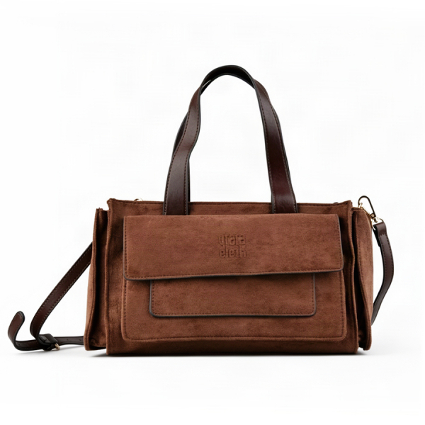 lady's bag textile/eco leather brown 0163162