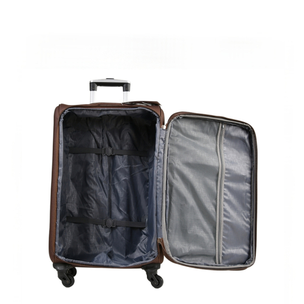 small suitcase textile brown 0163714