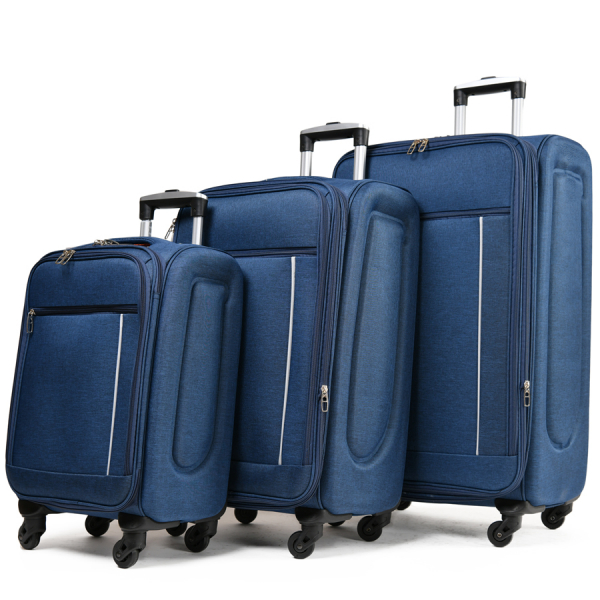 medium suitcase textile blue 0163700