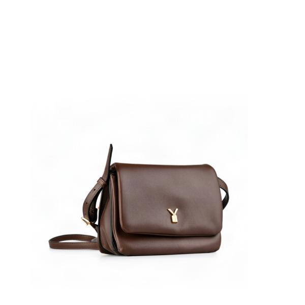lady's bag synthetic leather brown
