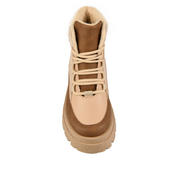 lady's boots synthetic leather light brown 0163251