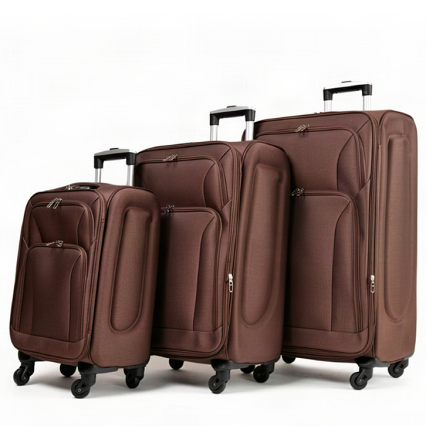 small suitcase textile brown 0163714