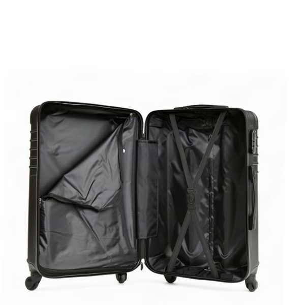 small suitcase ABS plastic black 0163684