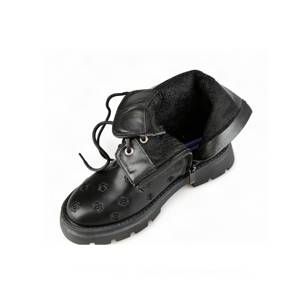 παιδικά μποτάκια οικολογικό δέρμα μαύρο 0162543