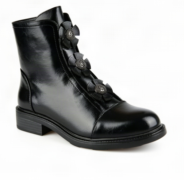 lady's boots synthetic leather black