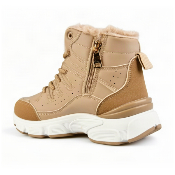 lady's boots synthetic leather light brown 0163250