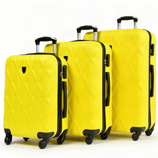medium suitcase ABS plastic yellow 0163658