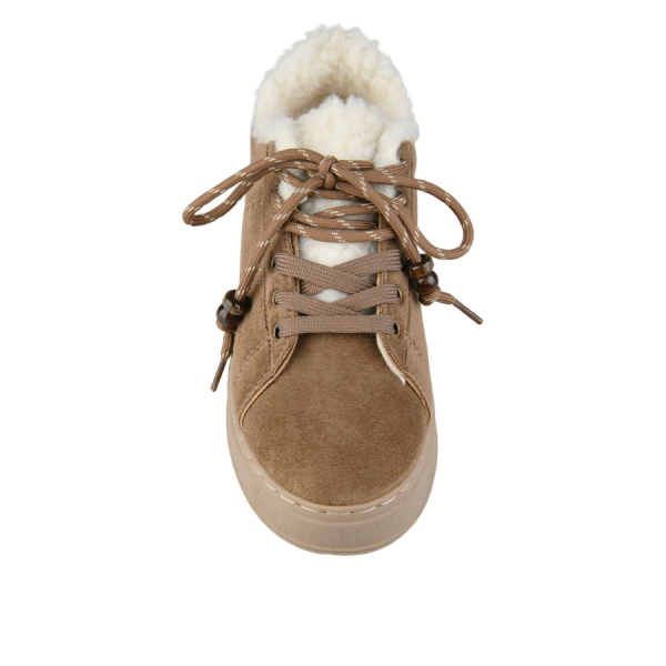 lady's sneakers textiles light brown 0162704