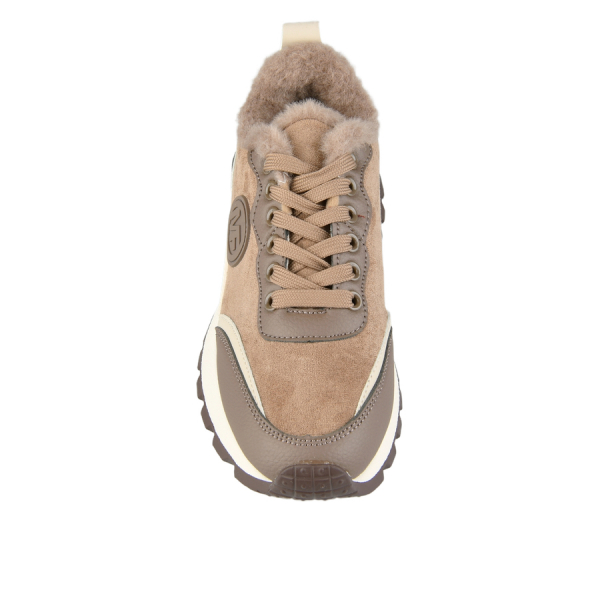 lady's sneakers textile/eco leather light brown 0162692