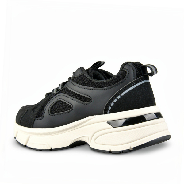 lady's sneakers eco leather/textile black 0162726