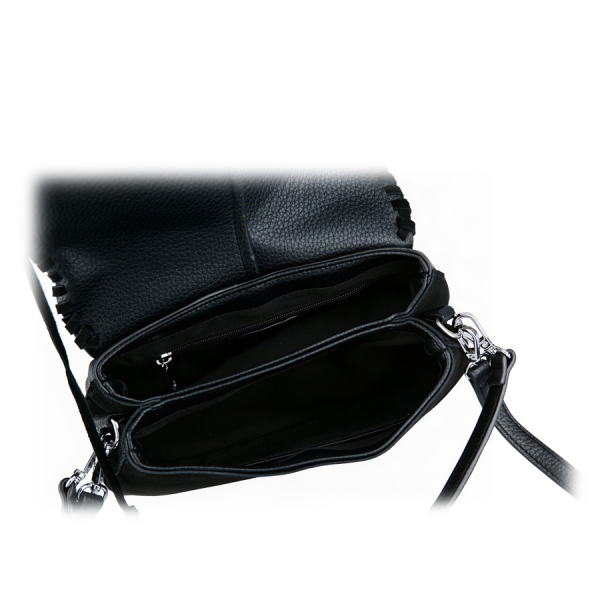 lady's bag genuine leather/eco leather black 0163136