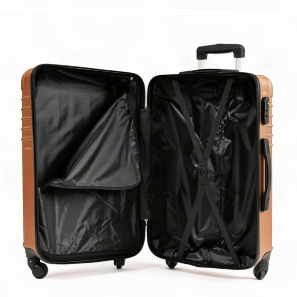 medium suitcase ABS plastic brown 0163682
