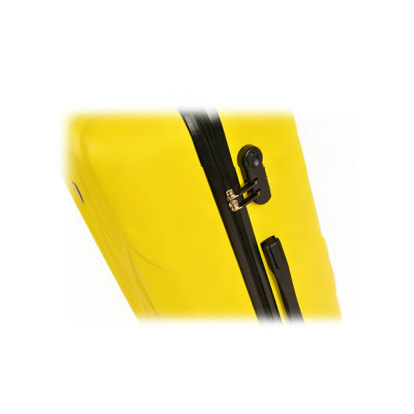 medium suitcase ABS plastic yellow 0163658