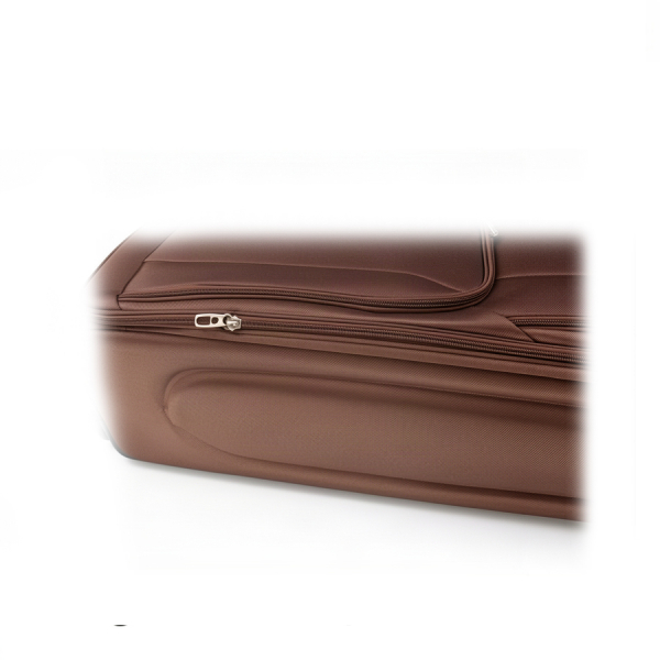 small suitcase textile brown 0163714
