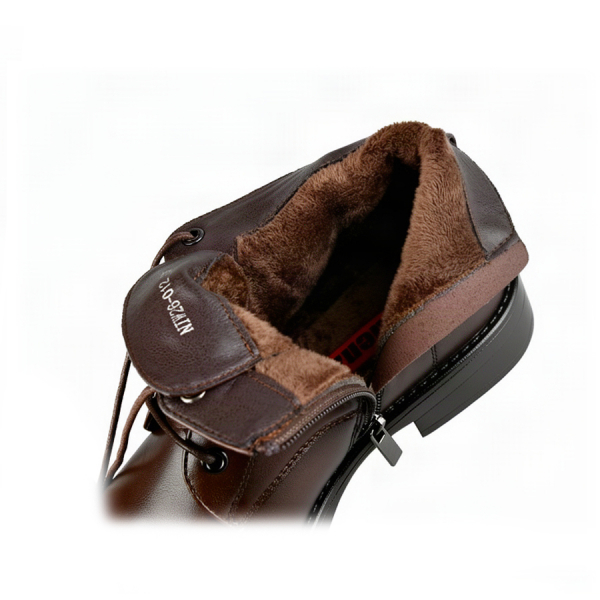 lady's boots synthetic leather brown 0162917