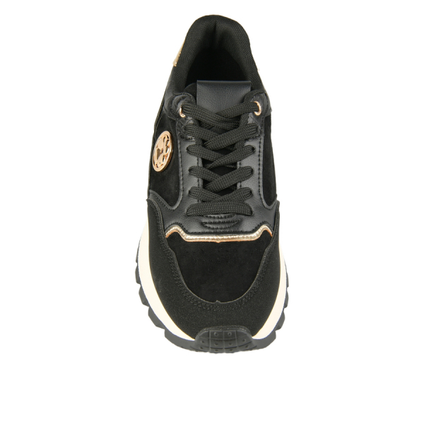 lady's sneakers textile/eco leather black 0162687